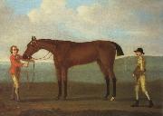 Francis Sartorius Molly Long Legs With Jockey and Groom oil painting